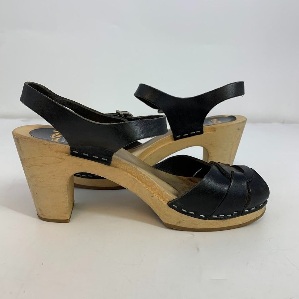 Swedish Hasbeens Women's Merci Leather Crossover Open Toe Sandals Size 8/38‎ - Picture 4 of 13